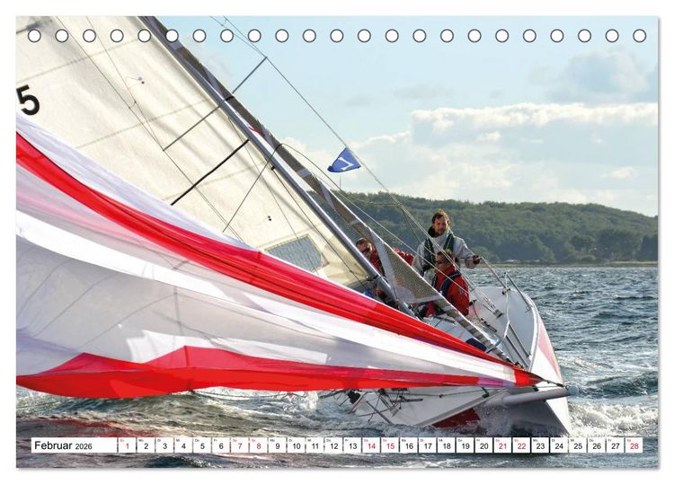 Produktbild: Leidenschaft Segeln (Tischkalender 2026 DIN A5 quer), CALVENDO Monatskalender