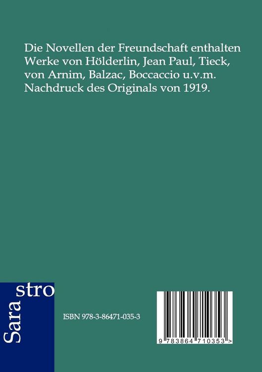 Produktbild: Die Novellen der Freundschaft