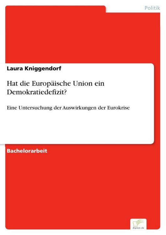 Produktbild: Hat die Europ&auml;ische Union ein Demokratiedefizit?