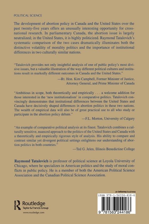 Produktbild: The Politics of Abortion in the United States and Canada