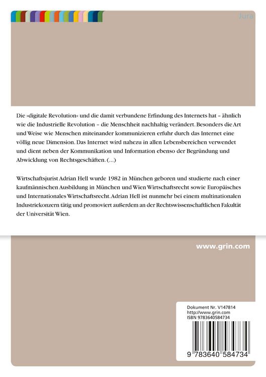 Produktbild: Die Bedeutung der digitalen Signatur f&uuml;r den elektronischen Rechtsverkehr