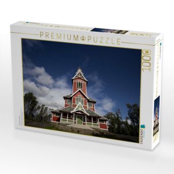 Produktbild: CALVENDO Puzzle Kirche bei Leknes | 1000 Teile Lege-Gr&ouml;&szlig;e 64x48cm Foto-Puzzle f&uuml;r gl&uuml;ckliche Stunden