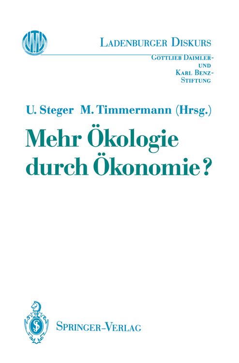 Produktbild: Mehr &Ouml;kologie durch &Ouml;konomie?
