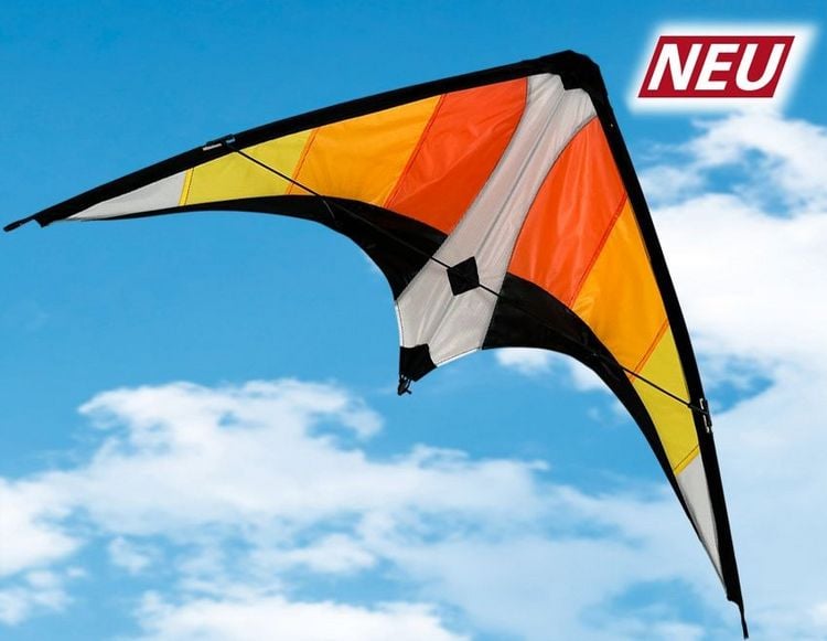 Cerf-volant Parafoil Paul Günther Dynamic – 1,4 M, Ripstop Polyester, Sac, 2 Bobines, Dès 10 Ans, Vent 20-50 Km/h