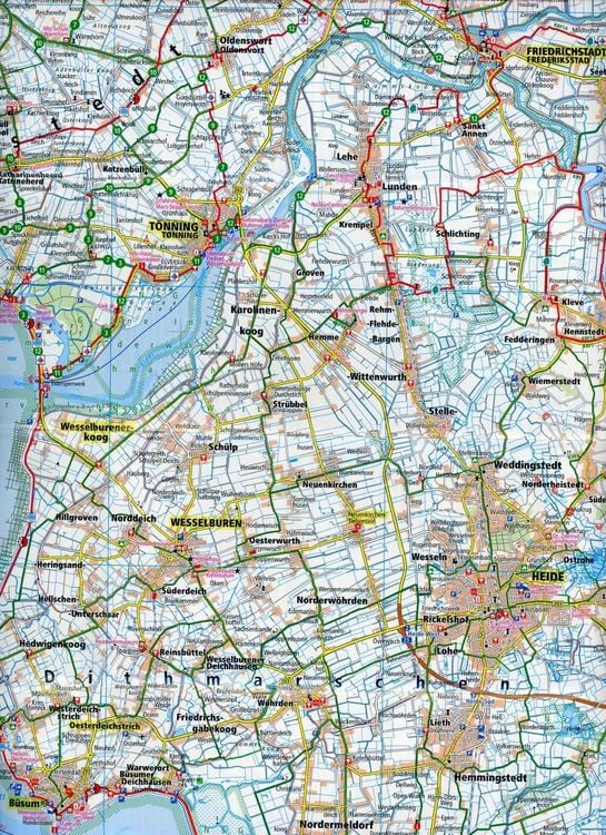 Produktbild: Nordseek&uuml;ste, Husum - Heide - Brunsb&uuml;ttel, St. Peter-Ording 1:100 000