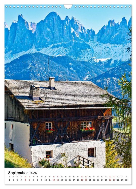 Produktbild: S&uuml;dtirol zum Kennenlernen im Sommer (Wandkalender 2026 DIN A3 hoch), CALVENDO Monatskalender