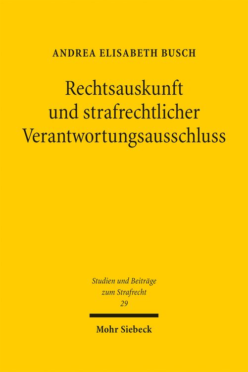 Produktbild: Rechtsauskunft und strafrechtlicher Verantwortungsausschluss