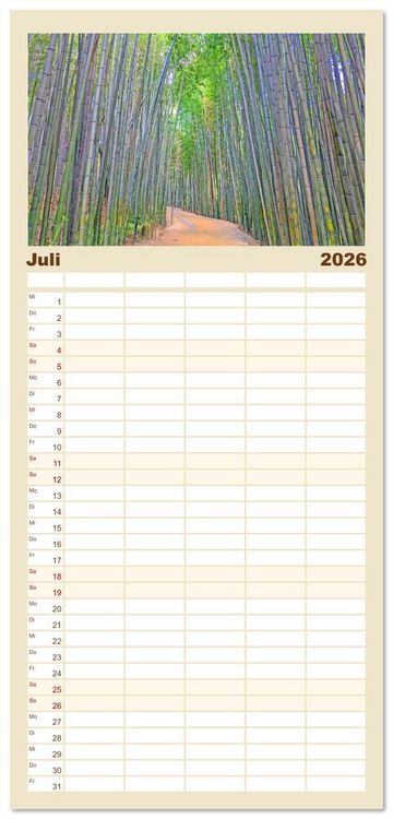 Produktbild: Familienplaner 2026 - Zauberhaftes S&uuml;dkorea Landschaften, St&auml;dte und Kultur mit 5 Spalten (Wandkalender, 21 x 45 cm) CALVENDO