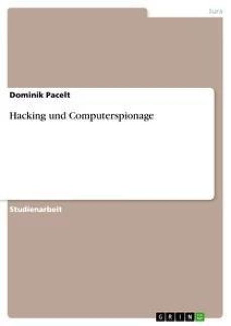 Produktbild: Hacking und Computerspionage