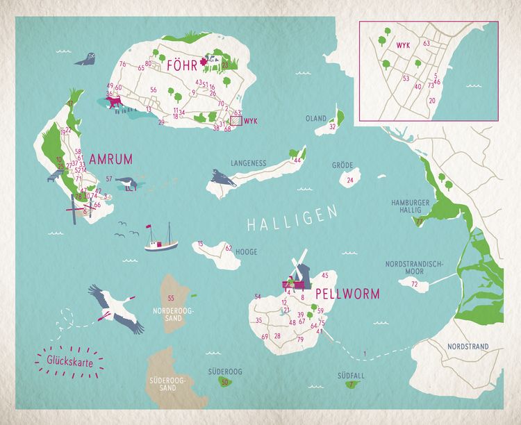 Produktbild: Gl&uuml;cksorte auf F&ouml;hr & Amrum. Mit Pellworm & den Halligen