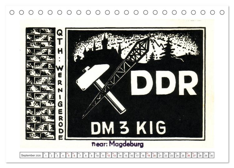 Produktbild: DDR Amateurfunk Historische Karten (Tischkalender 2026 DIN A5 quer), CALVENDO Monatskalender