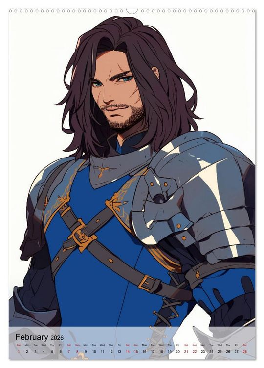Produktbild: Seductive Anime Men (High Quality Premium Wall Calendar 2026 DIN A2 portrait),CALVENDO 12 Month Wall Calendar