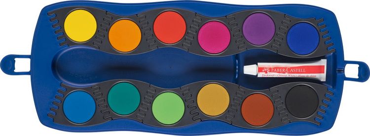 Produktbild: Faber-Castell Farbkasten Connector 12 Farben blau