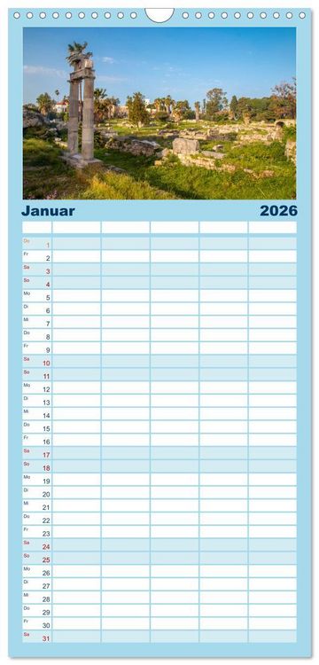 Produktbild: Familienplaner 2026 - Griechenland - Zauberhaftes Kos mit 5 Spalten (Wandkalender, 21 x 45 cm) CALVENDO
