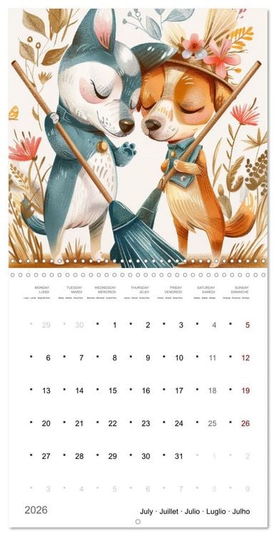 Produktbild: Through the year with love (Wall Calendar 2026 12 &times; 12 Inch) CALVENDO 12 Month Wall Calendar