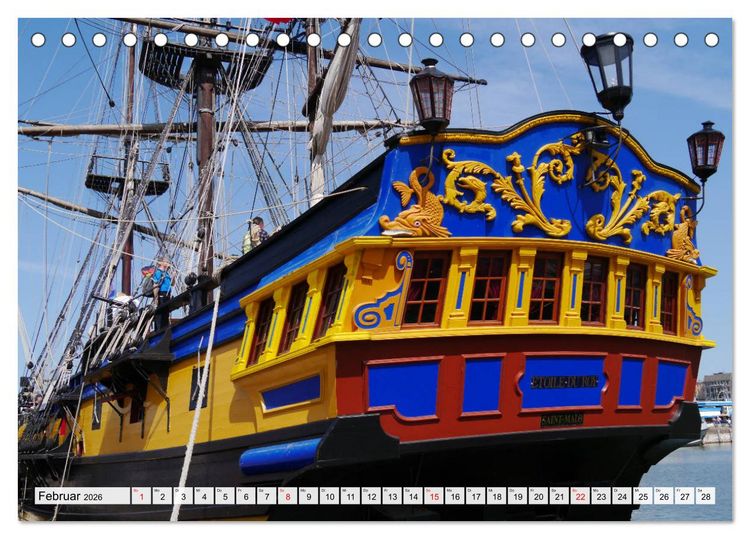 Produktbild: Windjammertreffen - Segelschiffe zu Gast in Bremerhaven (Tischkalender 2026 DIN A5 quer), CALVENDO Monatskalender
