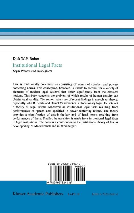 Produktbild: Institutional Legal Facts