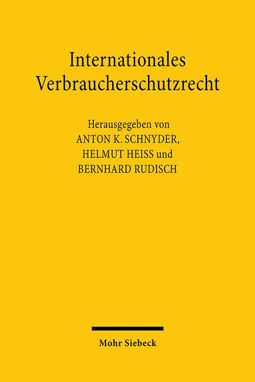Produktbild: Internationales Verbraucherschutzrecht