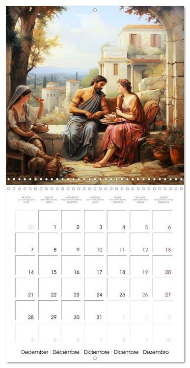 Produktbild: Splendeurs de la Gr&egrave;ce Antique (Calendrier mural carr&eacute; 2026 30x30 cm) Calendrier double avec une page pour vos prises de notes