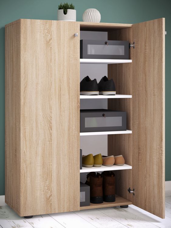 Produktbild: XL Holz Gro&szlig;er Schuhschrank Schuhkommode Lona 5