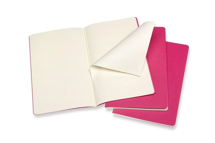 Produktbild: Moleskine Cahier Large/A5, 3er Set, Blanko, Kinetisches Pink