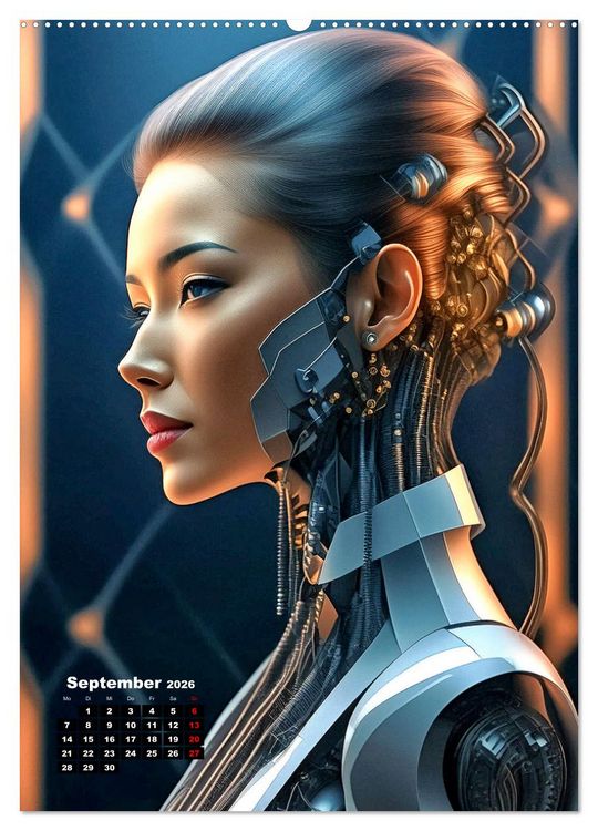 Produktbild: Anmutige Roboter (hochwertiger Premium Wandkalender 2026 DIN A2 hoch), Kunstdruck in Hochglanz