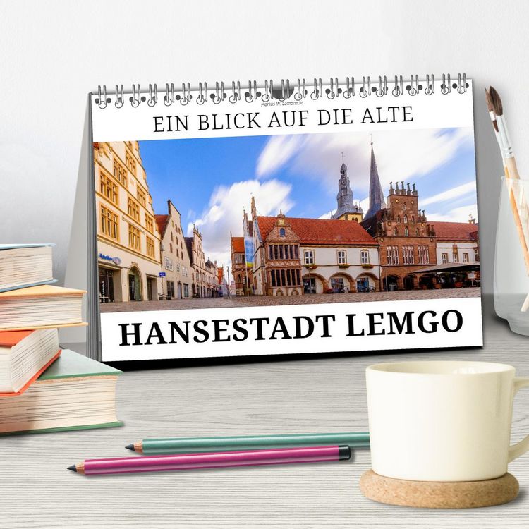Produktbild: Ein Blick auf Alte Hansestadt Lemgo (Tischkalender 2026 DIN A5 quer), CALVENDO Monatskalender
