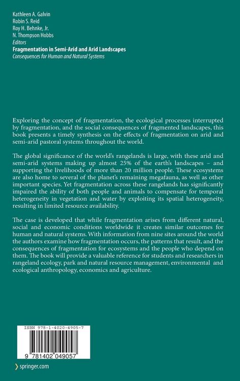 Produktbild: Fragmentation in Semi-Arid and Arid Landscapes