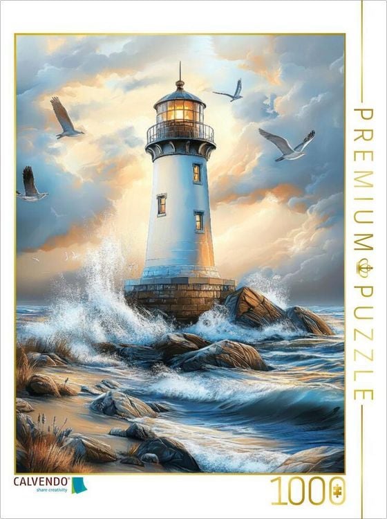 Produktbild: CALVENDO Puzzle Wegweiser der See - Ein Licht f&uuml;r Seefahrer | 1000 Teile Lege-Gr&ouml;&szlig;e 64x48cm Foto-Puzzle f&uuml;r gl&uuml;ckliche Stunden