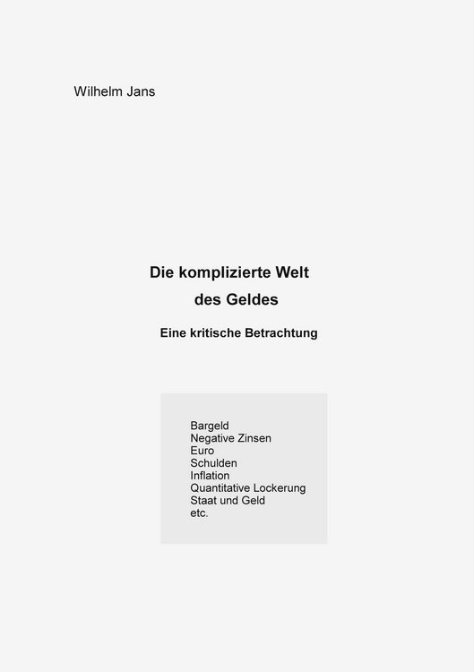 Produktbild: Die komplizierte Welt des Geldes