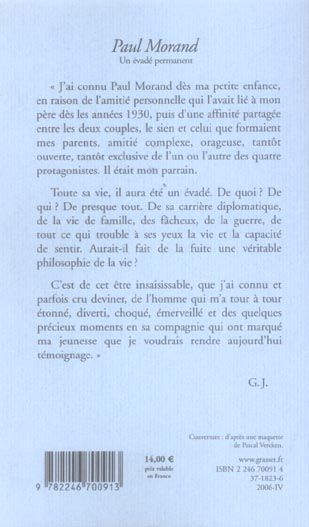 Produktbild: Paul Morand Un Evade Permanent