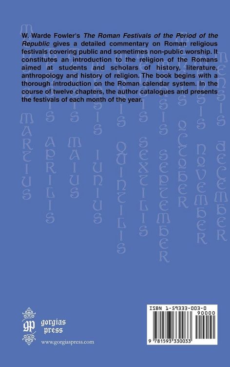 Produktbild: The Roman Festivals of the Period of the Republic