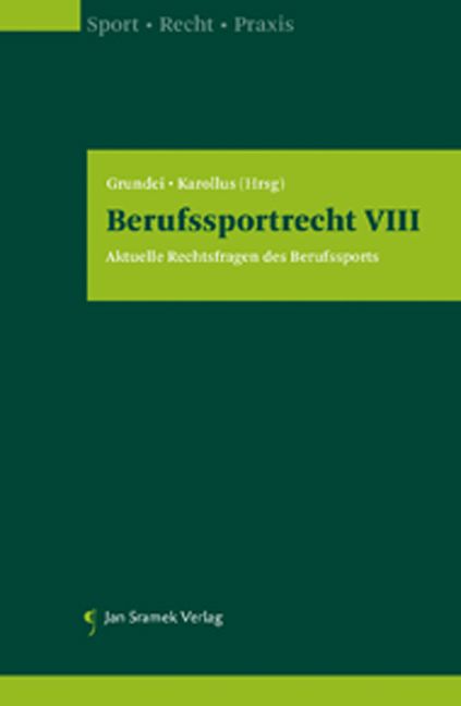 Produktbild: Berufssportrecht VIII