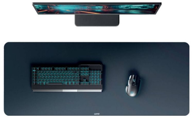 Produktbild: Leitz Tastatur-/Maus Tischunterlage Rutschfest, Wasserfest (IPX7), Spritzwassergesch&uuml;tzt Marineblau