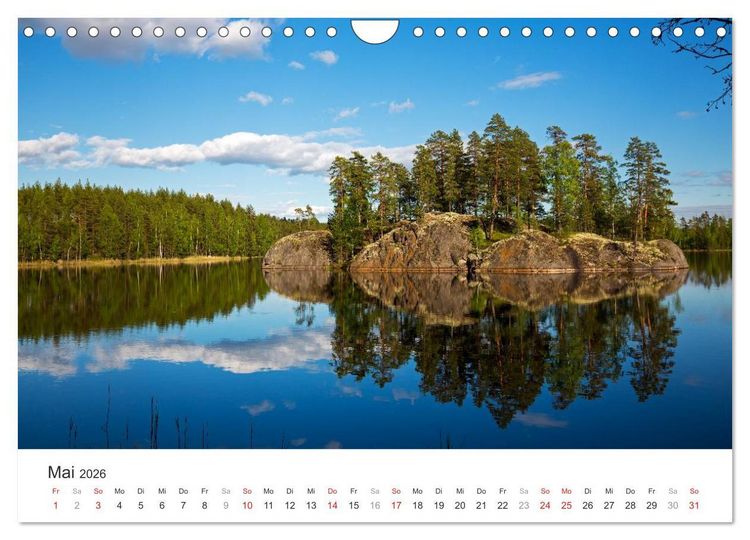 Produktbild: Landschaften Finnlands (Wandkalender 2026 DIN A4 quer), CALVENDO Monatskalender