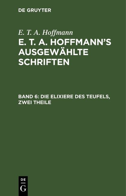 Produktbild: Die Elixiere des Teufels, zwei Theile
