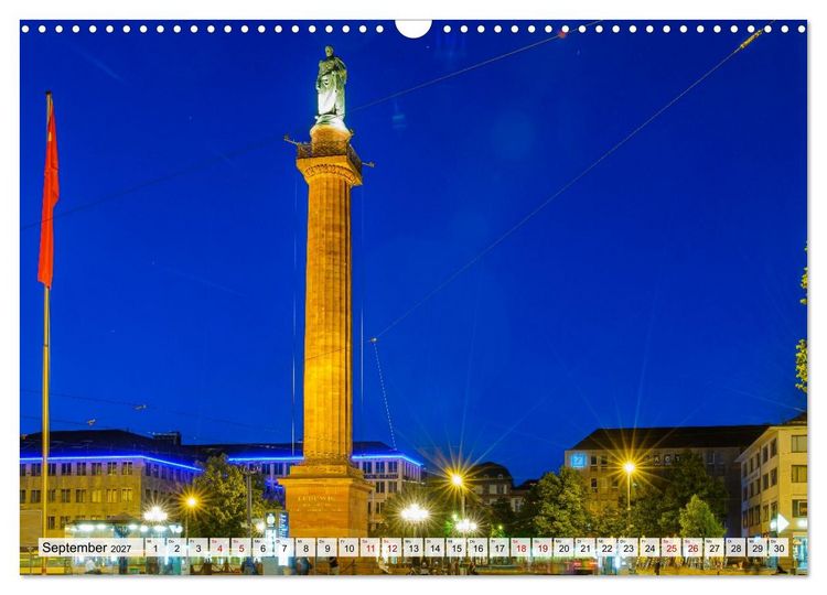 Produktbild: Ein Blick auf Darmstadt in Farbe (Wandkalender 2027 DIN A3 quer), CALVENDO Monatskalender