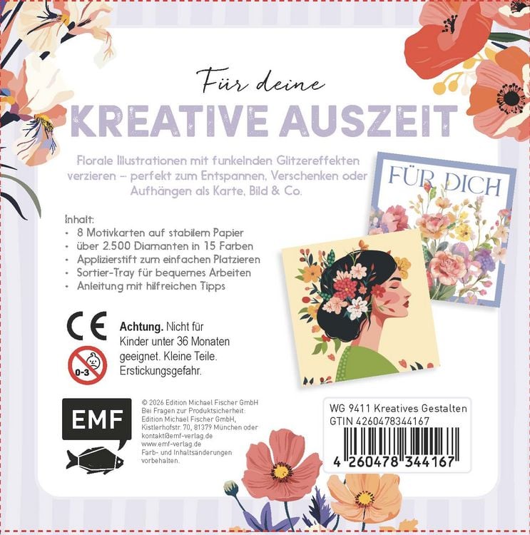 Produktbild: Floral Diamond Painting &ndash; DIY-Set f&uuml;r deine kreative Auszeit