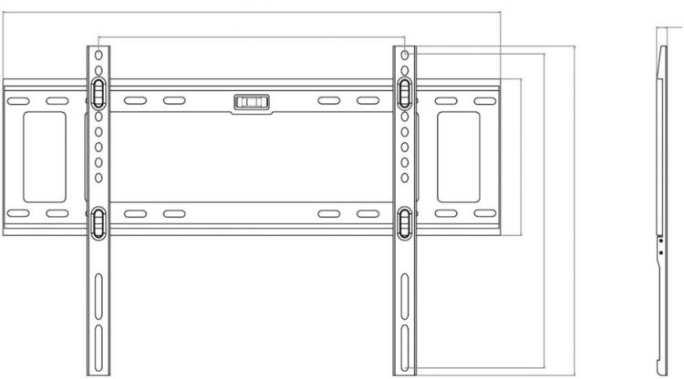 Produktbild: SpeaKa Professional Wall StaRR TV-Wandhalterung 81,3 cm (32") - 152,4 cm (60") Starr Integrierte Wasserwaage, Geringer Wandabstand