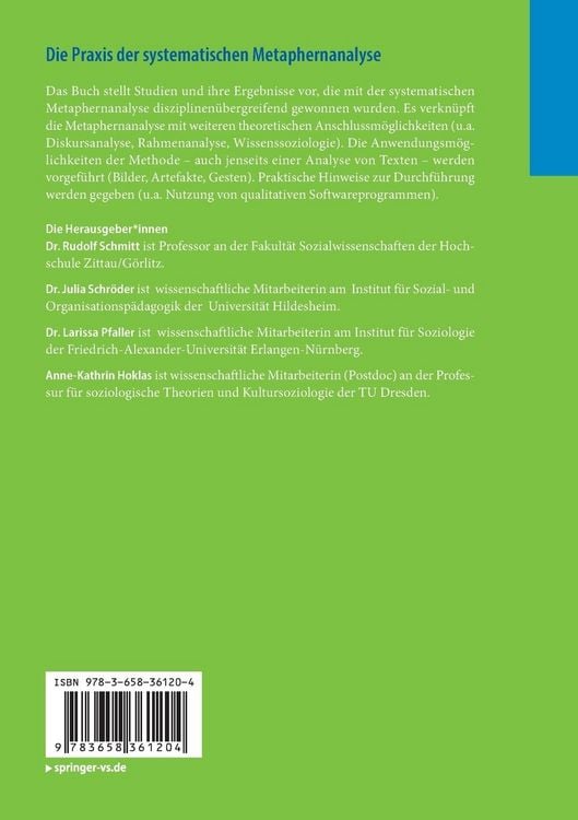 Produktbild: Die Praxis der systematischen Metaphernanalyse