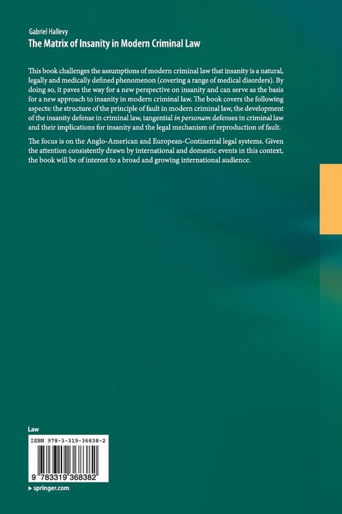 Produktbild: The Matrix of Insanity in Modern Criminal Law