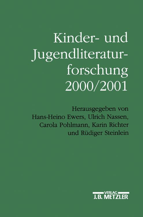 Produktbild: Kinder- und Jugendliteraturforschung 2000/2001