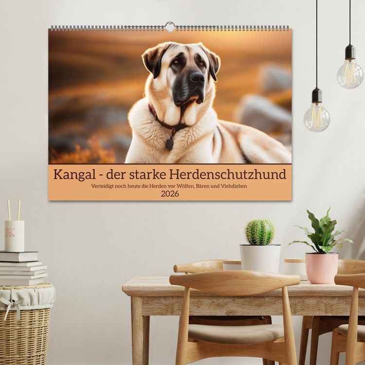 Produktbild: Kangal - der starke Herdenschutzhund (Wandkalender 2026 DIN A2 quer), CALVENDO Monatskalender