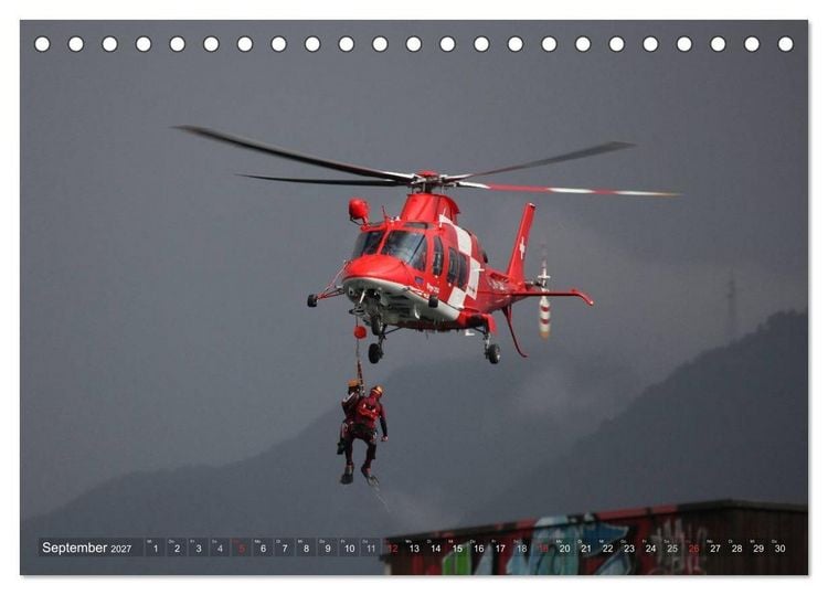 Produktbild: Helikopter in der Luft (Tischkalender 2027 DIN A5 quer), CALVENDO Monatskalender