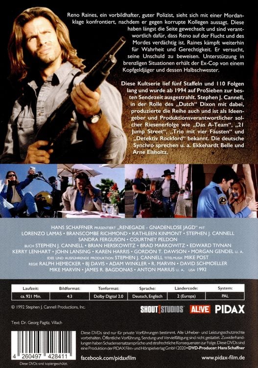 Produktbild: Renegade - Gnadenlose Jagd, Staffel 1 / Die ersten 22 Folgen der Kultserie (Pidax Serien-Klassiker) [4 DVDs]