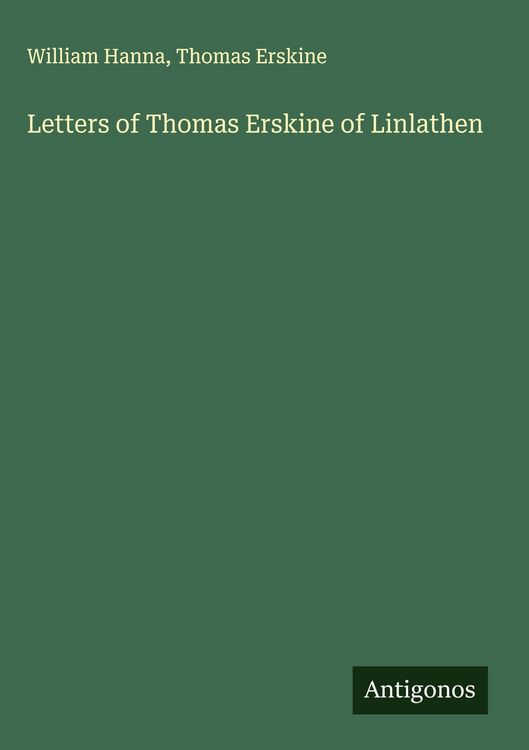 Produktbild: Letters of Thomas Erskine of Linlathen