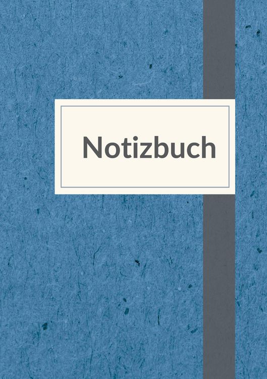 Produktbild: Notizbuch A5 liniert - 100 Seiten 90g/m&sup2; - Soft Cover blau meliert