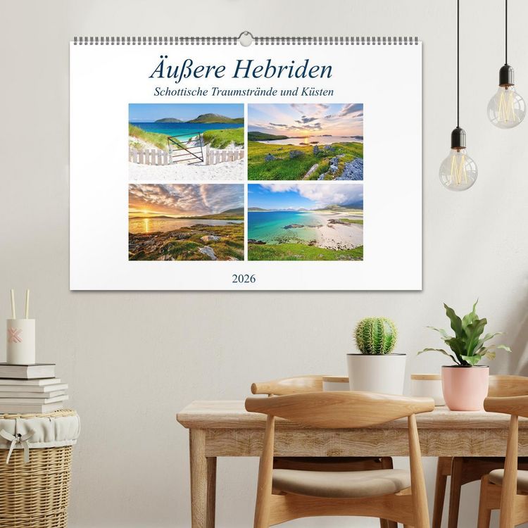Produktbild: &Auml;u&szlig;ere Hebriden - Schottische Traumstr&auml;nde und K&uuml;sten (Wandkalender 2026 DIN A2 quer), CALVENDO Monatskalender