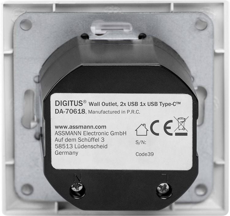 Produktbild: Digitus DA-70618 USB-Ladesteckdose mit USB Wei&szlig;