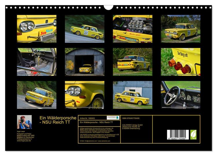 Produktbild: Ein W&auml;lderporsche - NSU Reich TT (Wandkalender 2026 DIN A3 quer), CALVENDO Monatskalender